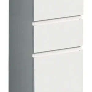 Geprüft Geberit Renova Plan Mittelhochschrank 2 Türen 1 Schublade 390 x 1050 x 360 mm - Weiß lackiert hochglänzend