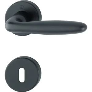 Sale Hoppe SchnellstiftPlus-Aluminium-Innentür-Rosetten-Garnitur 1510/42 KB/42KBS, F9714M, OB, 37-47