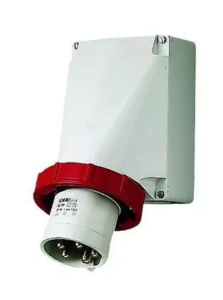 Mennekes CEE-Gerätestecker 5p 63A 400V (50+60Hz) rot 6h IP67 Schraubklemme rechtwinklig Kunststoff Wandgerätestecker (Aufputz) Preiswert