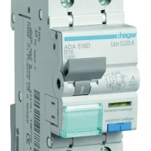 Hager FI/LS-Schutzschalter 1p+N B16 0,03A 240V A 10 kA 2TE Garantierte Lieferung