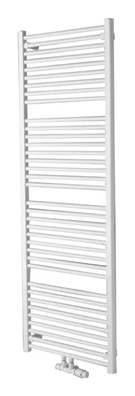 Nordholm Saar Badheizkörper gerade 400 x 1750 mm unten mittig (Mittenanschluss) & Außenanschluss - Weiß Must-Have