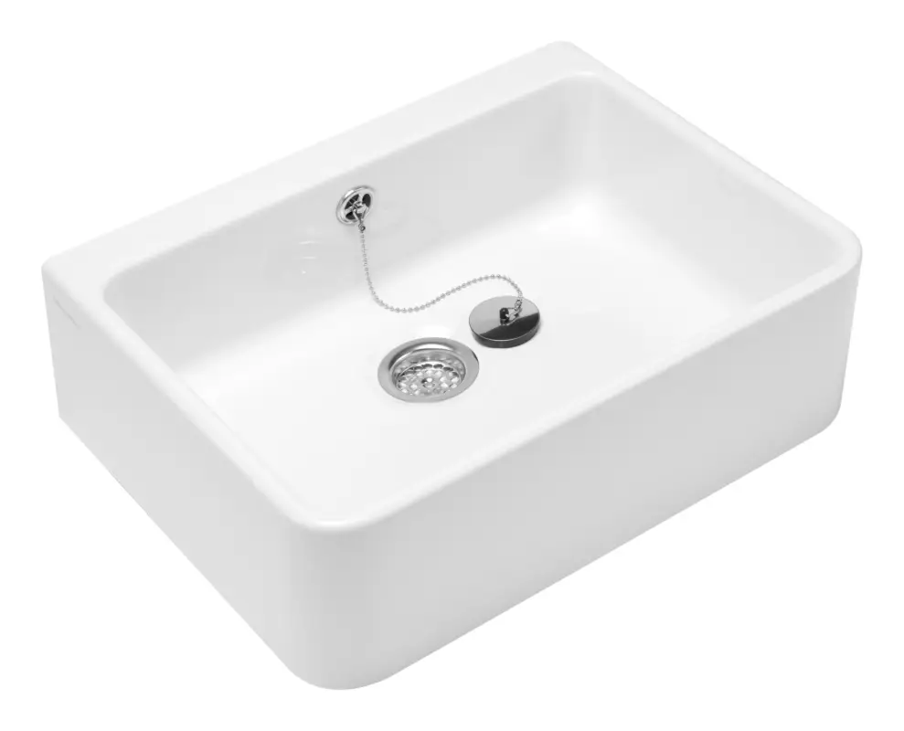 Billig Villeroy & Boch O.novo Spülbecken 495 x 400 mm - Weiß Alpin mit CeramicPlus