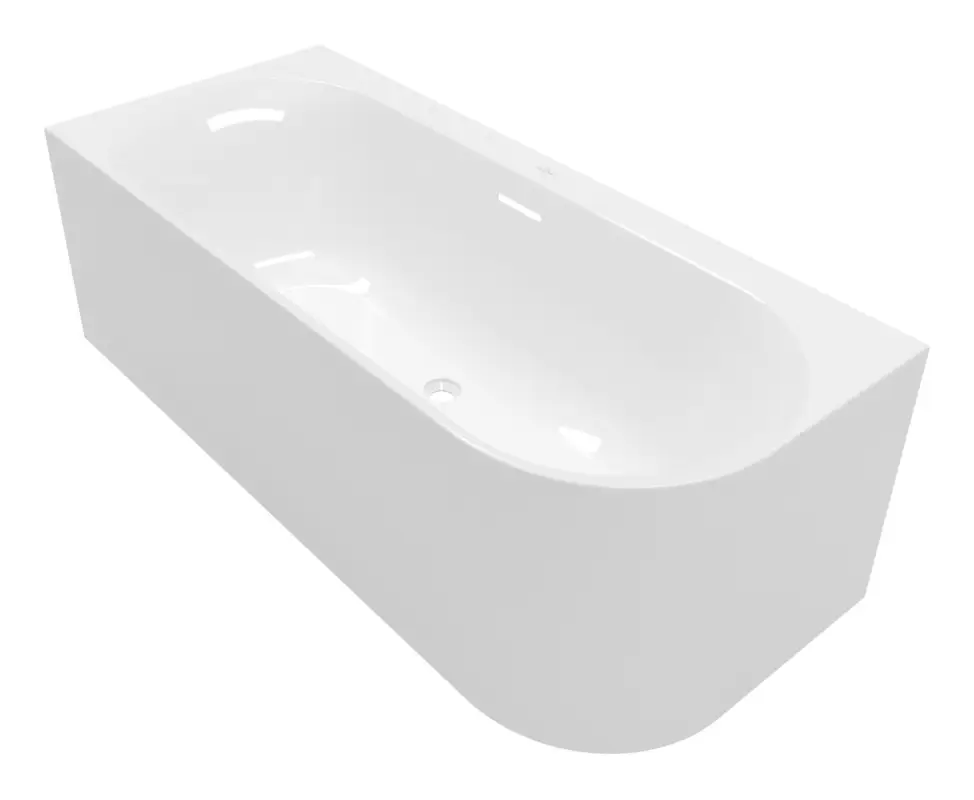 Villeroy & Boch Loop & Friends Vorwandbadewanne 1800 x 800 mm, Oval, für Eckeinbau links - Weiß Alpin Neu