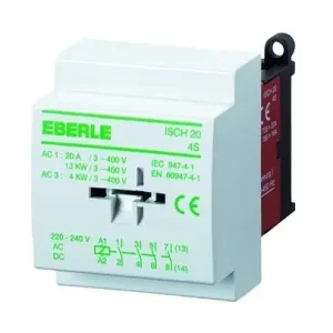 Eberle Installationsschütz 20A 500V/AC 230-240V/AC/DC 4S 1000W/AGL 560VA/LL 3TE Neue Ware
