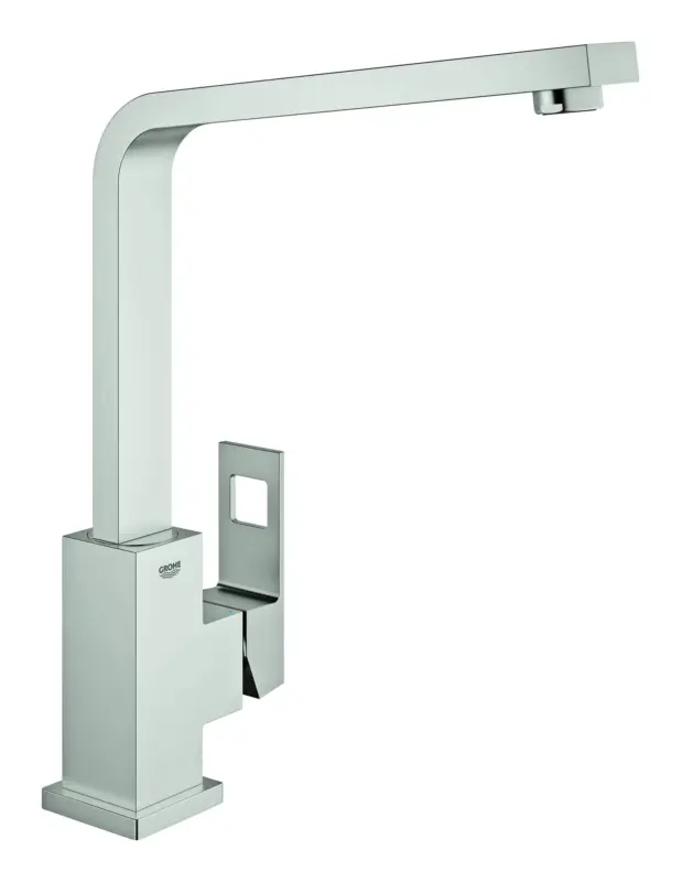 Grohe Eurocube Einhand-Spültischbatterie hoher Auslauf - Supersteel Neu Im Sortiment