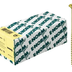 E-NORMpro Spanplattenschrauben Senkkopf verzinkt gelb Teilgewinde Kreuzschlitz PZ D 5 x 60 / 36 mm(Verpackungseinheit: 200Stück) Solange Der Vorrat Reicht
