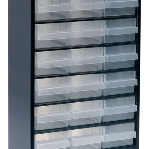Raaco Schubladen-Magazin mit 18 Laden Typ 150-02 blau Billig