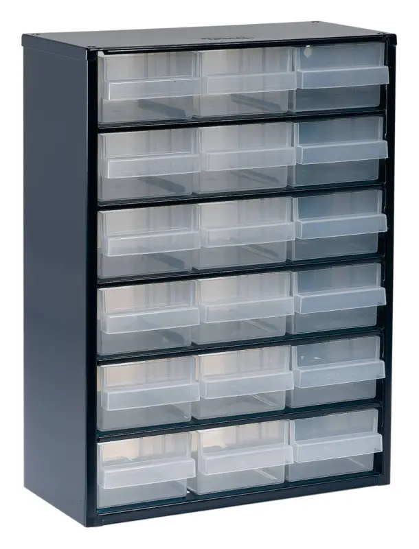 Raaco Schubladen-Magazin mit 18 Laden Typ 150-02 blau Billig