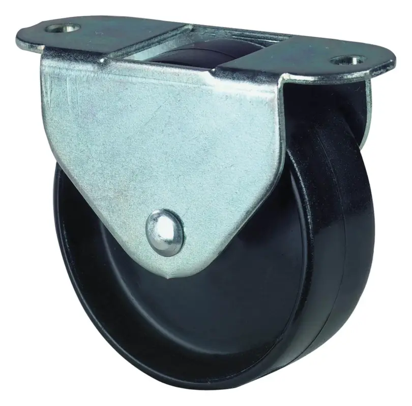 BS Rollen Bockrolle 40 mm mit Gleitlager Stahlblech verzinkt mit Kunststoffrad Schneller Versand