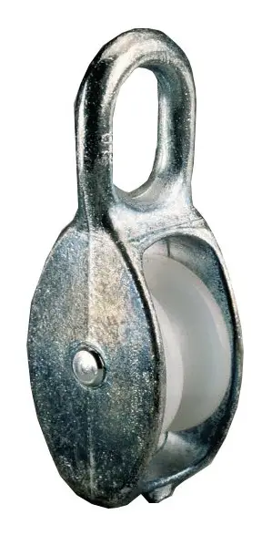 Pösamo Blockrolle einfach galvansich verzinkt für Seil-Durchmesser b.10mm Nur Für Kurze Zeit