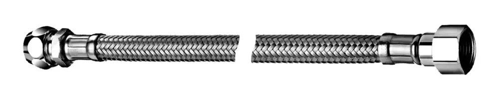 Schell Clean-Flex S Flexibler Schlauch mit Konus-Quetschverschraubung G 3/8 AG x Ø 10 mm und Überwurfmutter G 3/8 IG drehbar Länge 500 mm Chrom Schneller Versand