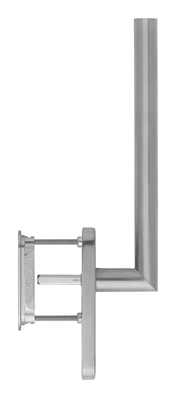 Hoppe Amsterdam Edelstahl-Hebe-Schiebe-Garnitur HS-E0400F-25/431N-AS/422, außen mit Muschel, für Fenstertüren - matt Highlight
