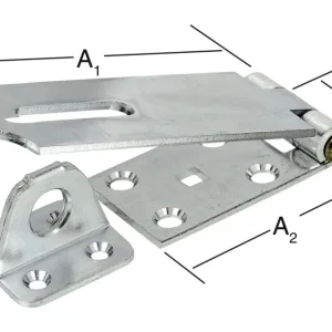 Vormann Überfalle mit Öse 100 x 45 mm Edelstahl Highlight