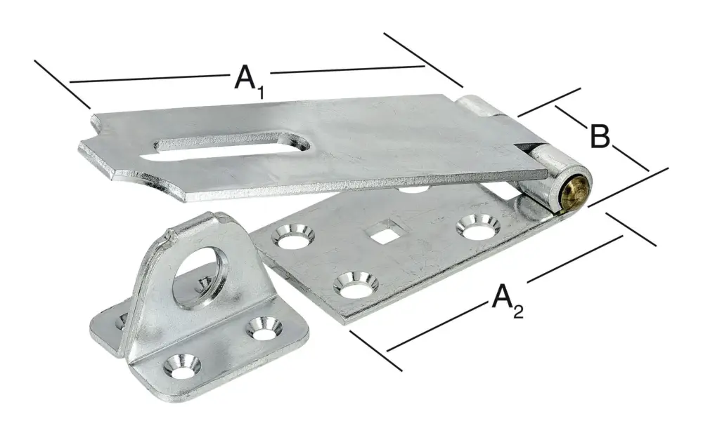 Vormann Überfalle mit Öse 100 x 45 mm Edelstahl Highlight