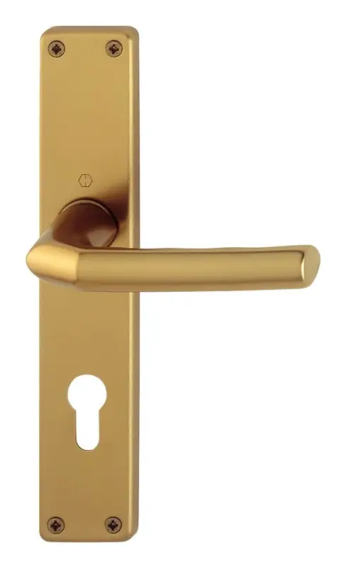 Neu Im Sortiment Hoppe Birmingham Aluminium-Langschild-Türgriff-Garnitur 1117/202SP, Profilzylinder, für Innentüren - bronzefarben
