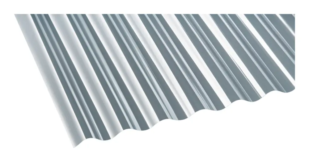 Preiswert Einsteiger Polycarbonat Profilplatte Sinus 76/18 1040 x 2500 x 0,8 mm - Klar