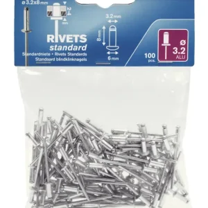 Top-Preis Rapid Blindnieten Standard Ø 3,2 x 8 mm 100 Stück Beutel