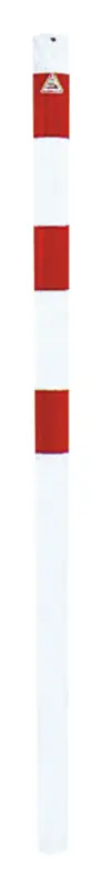 Schake Absperrpfosten ortsfest zum einbetonieren rot / weiß ohne Öse D60mm x GL1300mm Jetzt Bestellen
