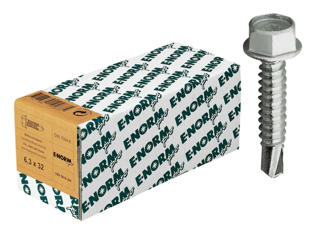 Sonderaktion E-NORMpro Bohrschraube DIN 7504 Stahl galvanisch verzinkt mit Sechskantkopf K 3,5 x 16 mm(Verpackungseinheit: 100Stück)