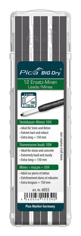 Pica Ersatzminenset Steinhauer Minen Graphit 10H Highlight