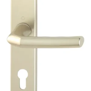 Hoppe Birmingham Aluminium-Langschild-Türgriff-Garnitur 1117/202SP, Profilzylinder, für Innentüren - neusilberfarben Letzte Chance