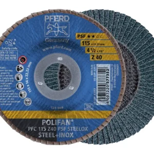 Neu Im Sortiment Pferd Fächerschleifscheibe Z 40PSF gerade 125 mm K40