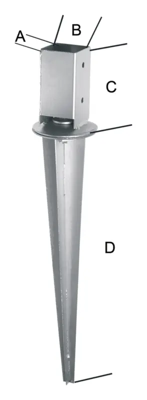 Bestseller E-NORMpro Einschlagbodenhülse feuerverzinkt 71 mm verstellbar