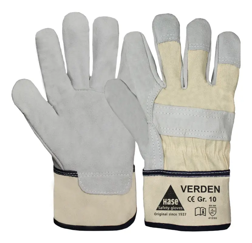Knallerangebot Hase Safety Handschuh Verden Spaltleder Größe 10 grau MW(Verpackungseinheit: 12Paar)