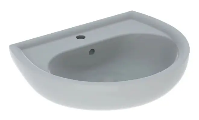 Geberit Renova Waschtisch 650 mm x 510 mm mit Hahnloch mit Überlauf - Manhattan Begrenztes Angebot