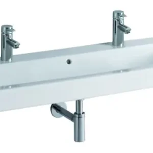 Geberit iCon Waschtisch mit zwei Hahnlöchern 1200 mm x 485 mm - Weiß Alpin KeraTect Direkt Vom Hersteller