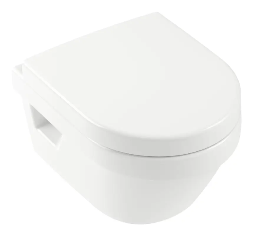 Highlight Villeroy & Boch Architectura Combi-Pack Tiefspül-WC DirectFlush wandhängend 350 x 480 x 340 mm - Weiß Alpin mit CeramicPlus