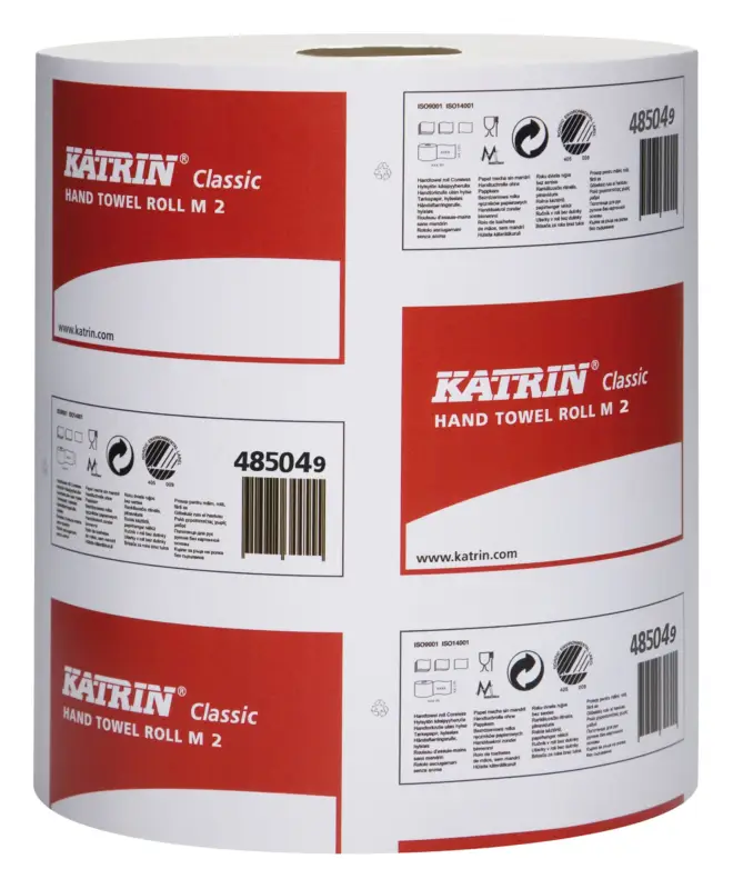 Katrin Handtuchrolle 1-lagig 20,5 x 38 cm 790 Blatt naturweiß(Verpackungseinheit: 6Stück) Highlight