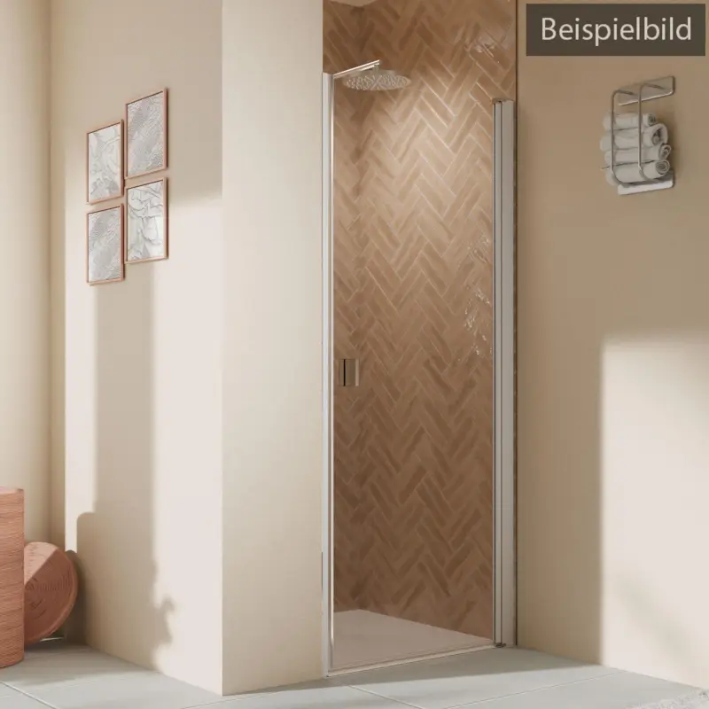 Aktuell Breuer Elana 2.0 eckig Drehtür für Nische oder Badewannenseitenwand (auf Wanne) Türanschlag rechts Terrazzo 100 cm - Weiß matt