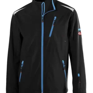 Preisknaller Fortis Herren-Softshelljacke twenty-four, schwarz/türkis, Größe XXL