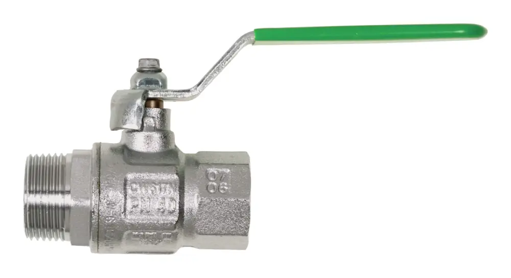 Geka Trinkwasserkugelhahn DIN-DVGW, MS vernickelt, Hebelgriff, IG/AG, G 3/4", PN40, SB Zertifiziert