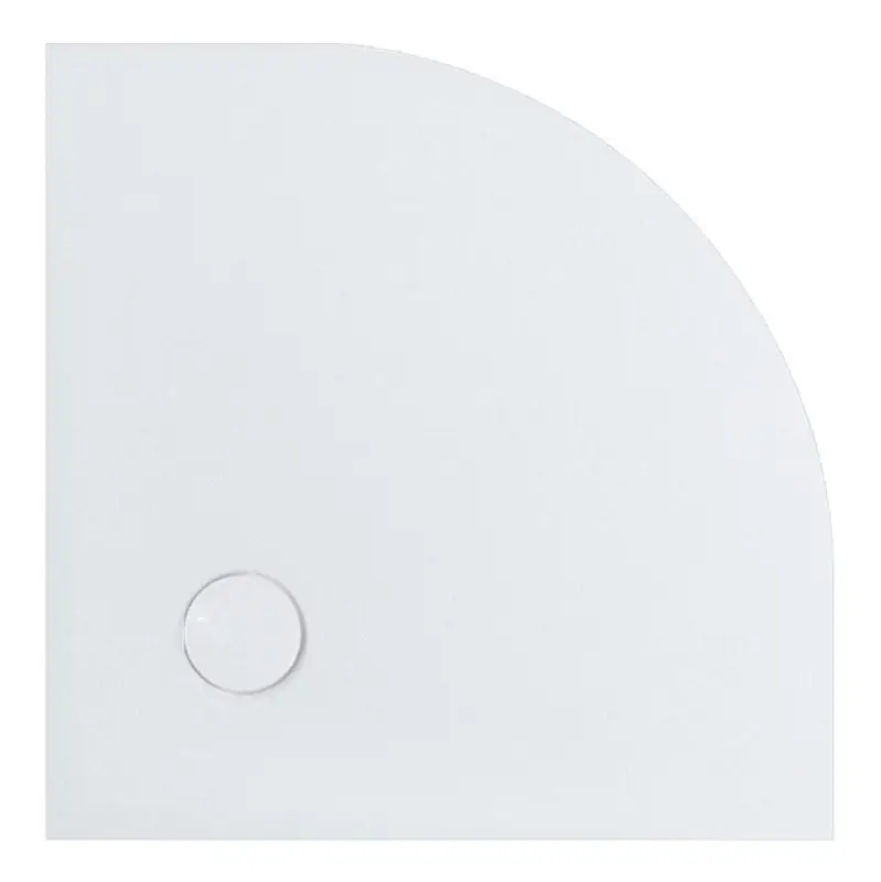 Heißes Angebot Schröder Wannentechnik Geostone Giro R Viertelkreisduschwanne R 55 800 x 800 mm - Schneeweiß Matt