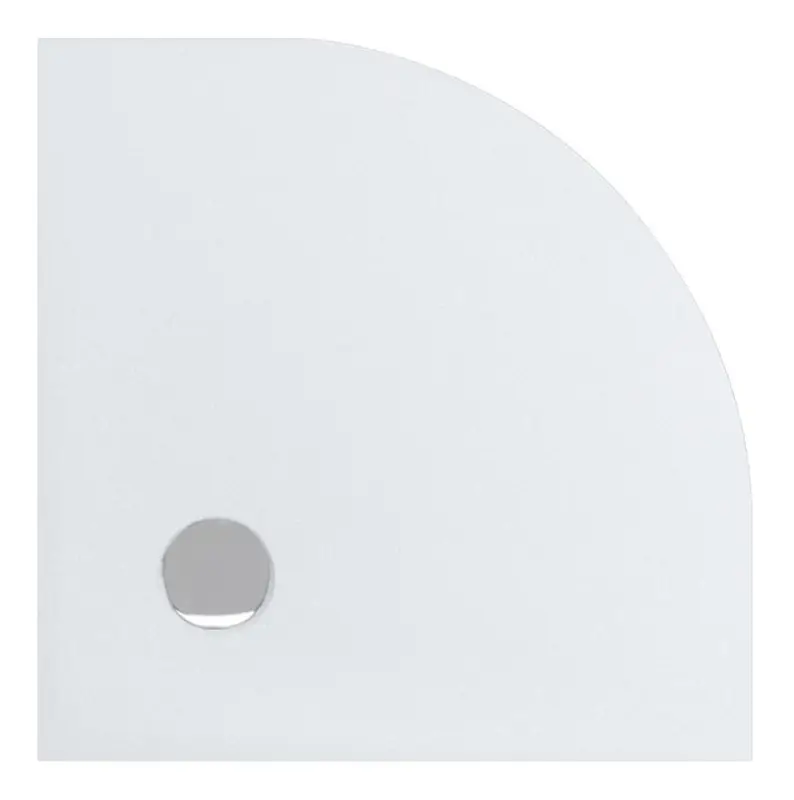 Schröder Wannentechnik Geostone Giro R Viertelkreisduschwanne R 55 900 x 900 mm - Weiß Zertifiziert