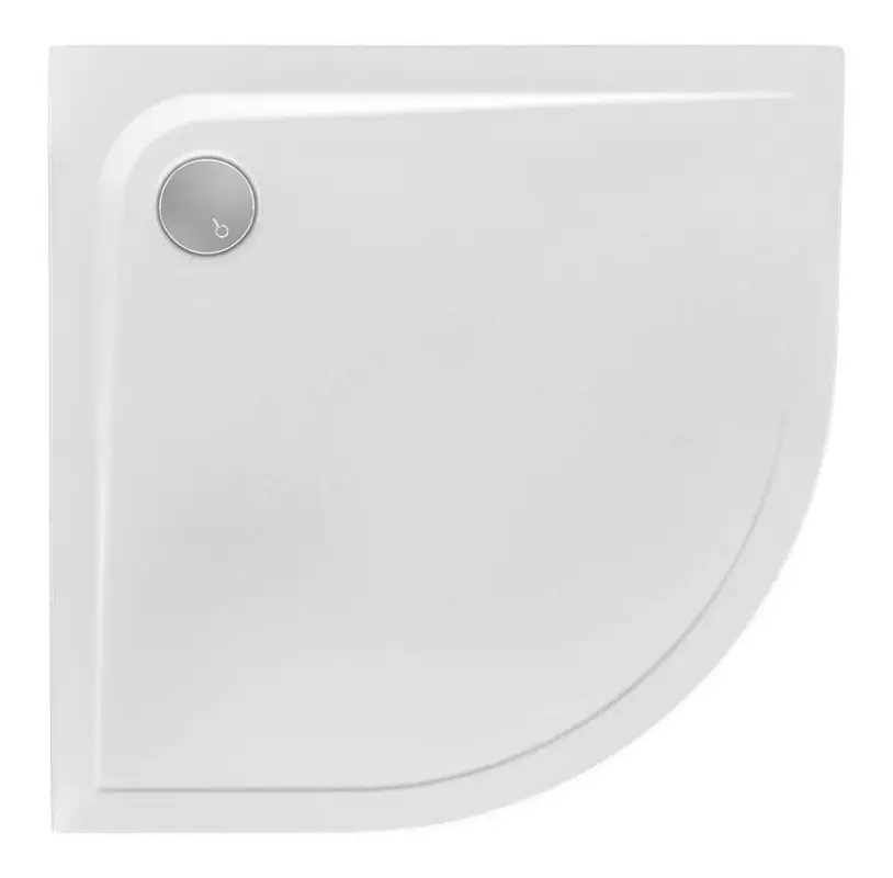 Schröder Wannentechnik Ramera R Viertelkreisduschwanne R 55 1000 x 1000 mm - Weiß Begrenztes Angebot