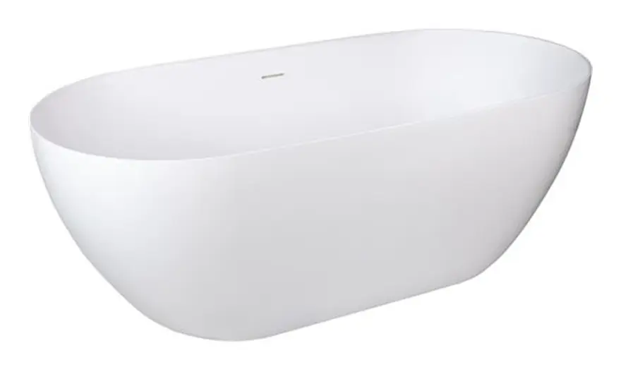 Schröder Wannentechnik Golem Style Freistehende Ovalbadewanne 1610 x 760 mm - Schneeweiß Matt Must-Have
