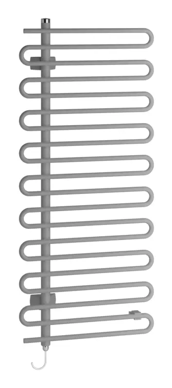 Kermi Icaro-E Bad- und Wohnheizkörper WRX - Regler Ausführung rechts 600 x 1421 x 58 mm - Glanzsilber / Weiß Neuheit