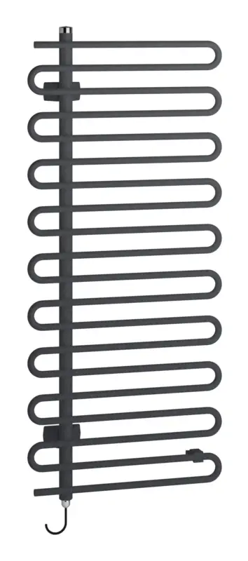 Kermi Icaro-E Bad- und Wohnheizkörper WRS - Regler Ausführung rechts 600 x 1841 x 58 mm - Anthracite Grey / Schwarz Bestseller
