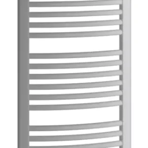 Günstig Kermi Basic R-E Bad- und Wohnheizkörper WWS - Regler Ausführung rechts gebogen 599 x 1172 x 35 mm - Glanzsilber / Weiß