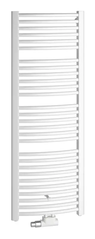 Wochenendangebot Kermi Basic R-E Bad- und Wohnheizkörper WRS - Regler Ausführung rechts gebogen 599 x 1172 x 35 mm - Weiß Soft (RAL 9016 MT) / Weiß