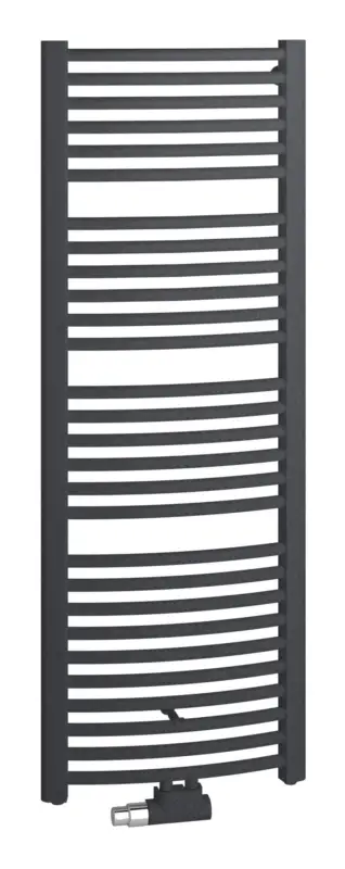 Kermi Basic R-E Bad- und Wohnheizkörper WRS - Regler Ausführung rechts gebogen 524 x 1770 x 35 mm - Anthracite Grey / Schwarz Solange Der Vorrat Reicht