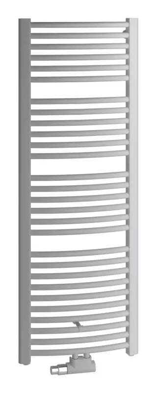 Knallerangebot Kermi Basic R-E Bad- und Wohnheizkörper WRS - Regler Ausführung rechts gebogen 899 x 1770 x 35 mm - Glanzsilber / Weiß