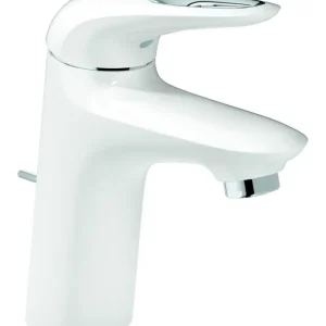 Grohe Eurostyle Einhand-Waschtischbatterie mit Energie-Spar-Funktion mit Zugstangen-Ablaufgarnitur S-Size - Moon White / Chrom Top-Preis
