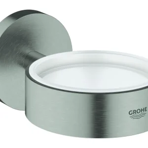 Neu Grohe Essentials Halter für Becher / Seifenschale / Seifenspender - Supersteel
