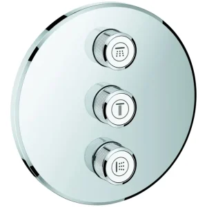 Rabatt Grohe Grohtherm SmartControl 3-fach Unterputzventil Design rund - Chrom