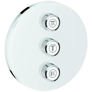 Grohe Grohtherm SmartControl 3-fach Unterputzventil mit 3 Absperrventilen Design rund - Moon White Neu