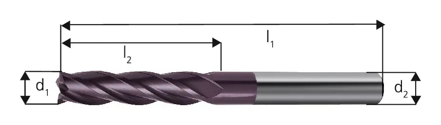 Aktuell Forum Schaftfräser VHM WN extra lang 5 mm TiALN Z 4